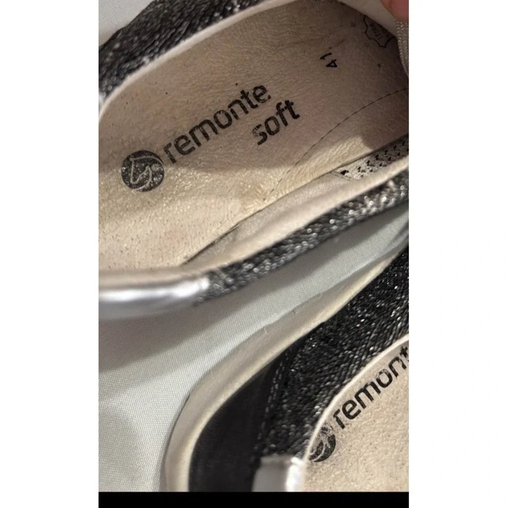 Remonte Soft Knit Sneakers Women Sz 7 Gray Comfort Walking Casual Coastal Chic